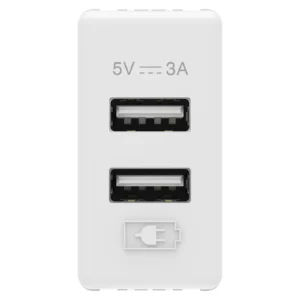 Gewiss System Priza USB Type A+A 5V 3A 1M System Alb GW20362