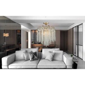 Lustra Cristal Led Corp Auriu 300mm