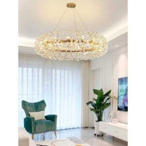 Lustra Cristal Corp Auriu 500mm