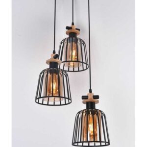 Lustra Rustique Lemn 3 x E27