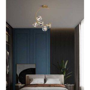 Lustra Nordic Luxury Corp Auriu Glob Transparent 5 x G9