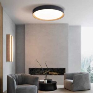 Lustra Wooden Led Corp Negru 72W 3000K - 6500K