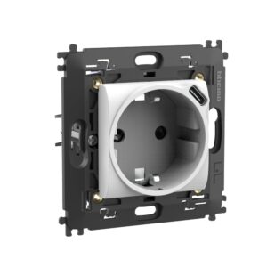 Bticino Living Light Priza schuko 2M cu USB C alb N4141USB