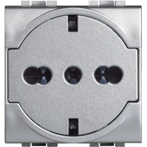 Bticino Living Light Priza schuko plata 2M aluminiu NT4140/16F