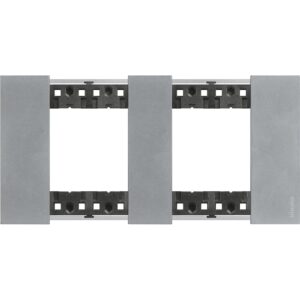 Living Now Bticino Rama ornament 2P metal gri moon KA4802M2NW