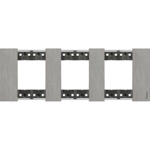 Living Now Bticino Rama ornament 3P metal otel KA4802M3ZG