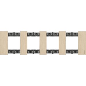 Living Now Bticino Rama ornament 4P metal auriu KA4802M4ZW