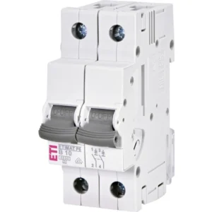 Siguranta automata, 2p, curba B, 10A, 6kA, Eti, 001900208