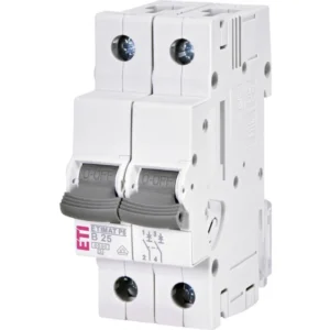 Siguranta automata, 2p, curba B, 25A, 6kA, Eti, 001900212