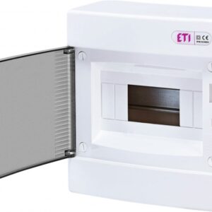 Tablou electric aparent, 8 module, usa transparenta, IP 40, ETI, 001101000